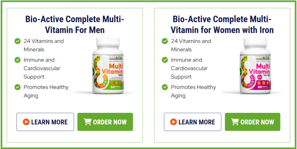 LiveGood Products Review - Men and Women Multivitamins