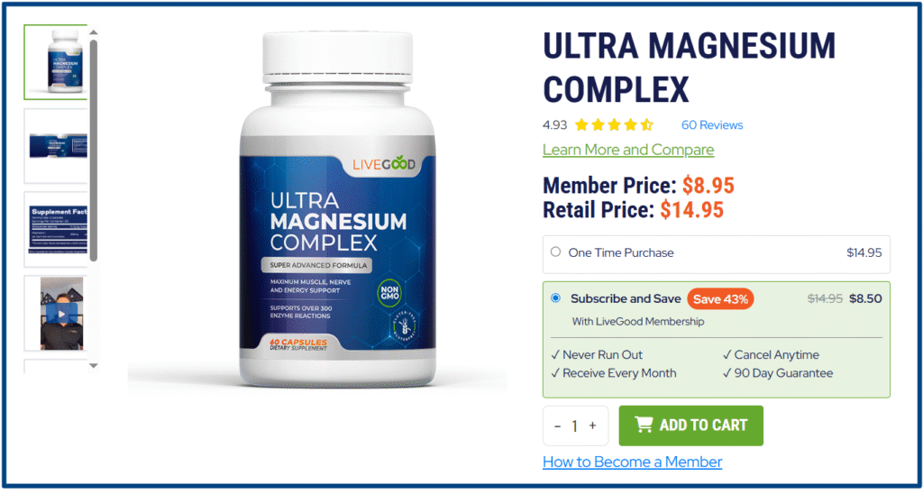 LiveGood Products Review - Ultra Magnesium Complex